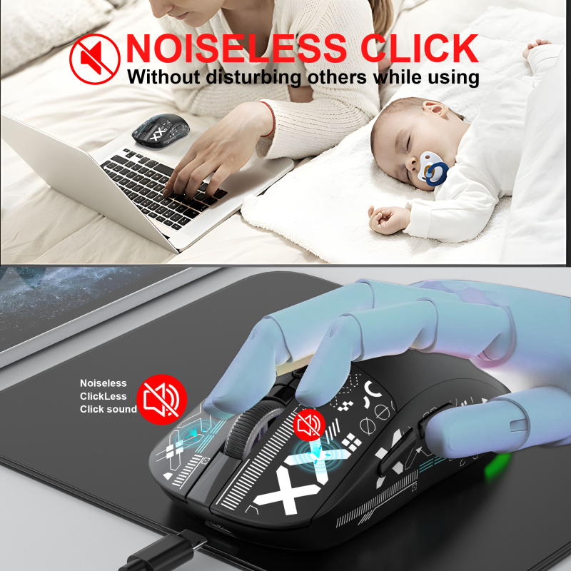 Wired+2.4G+BT5.3 Three Mode Wireless Mouse